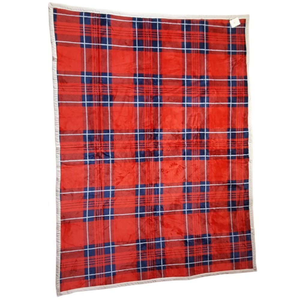 Blanket red white multi-purpose warm lining blanket couch bed, armchair